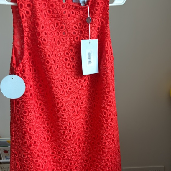 Hill House The Scallop Lace Charlie Dress Red XS NWT - Picture 9 of 12